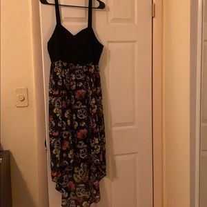 Torrid Floral Skull Hi-Low Dress